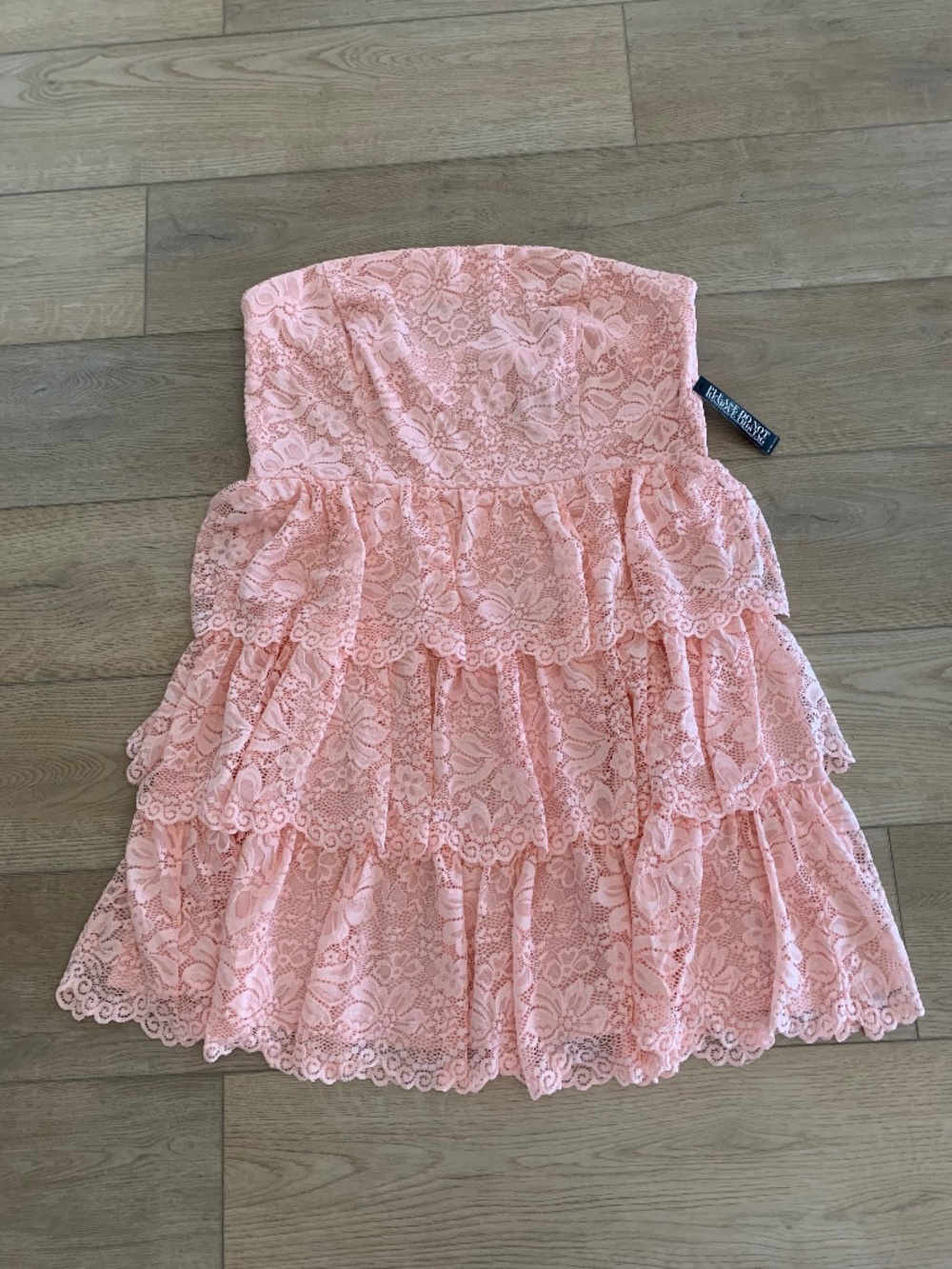 Lace strapless dress